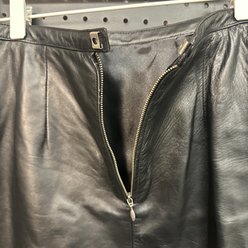 NWT Wilson's Genuine Italian Leather Mini  Skirt Sz 2 Black NWT (124)‎ - Picture 8 of 11